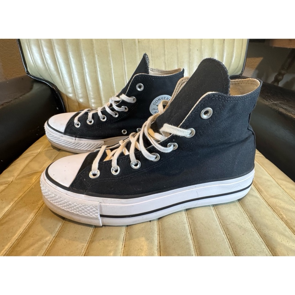 Converse Chuck Taylor All Star Black Platform High Tops Women’s 9 Y2K - Picture 2 of 7